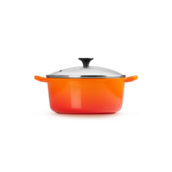 Cocotte Redonda com Tampa em Vidro 22cm - Vulcânico