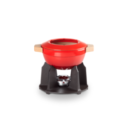 Cast Iron Fondue Set Luxe 2L Cerise