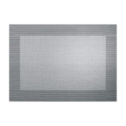 Placemat Silver and Black Metallic - Pvc