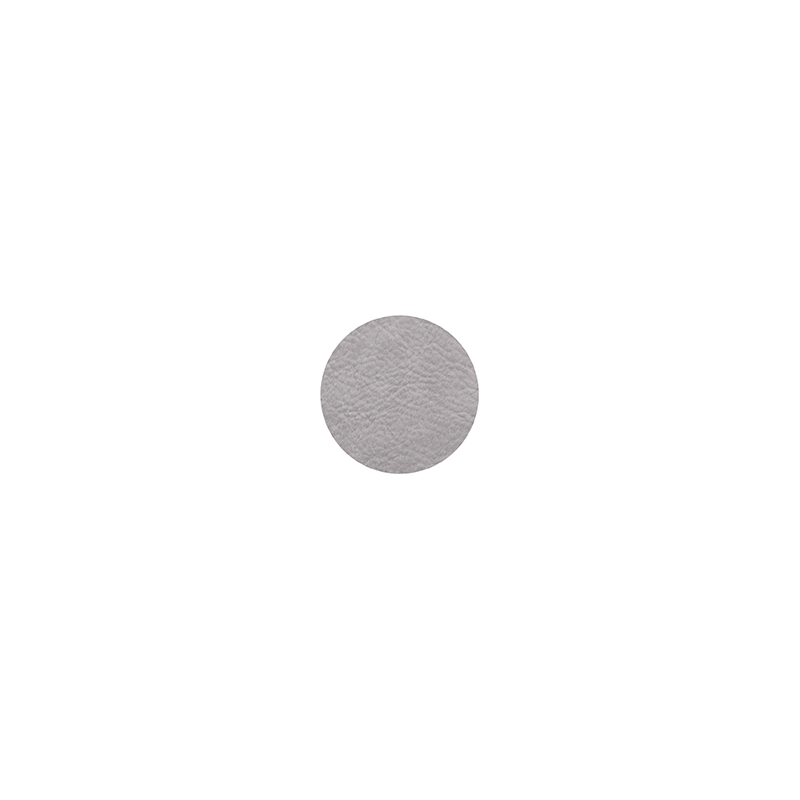 Set of 4 Coasters ᴓ10cm Silver Cloud - Vegan Leather
