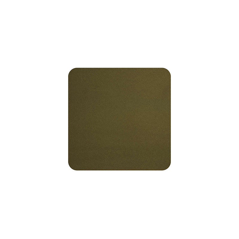Set of 4 Coasters 10x10cm Khaki - Soft Leather