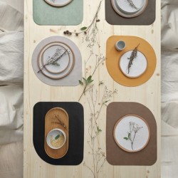 Individual de Mesa 46x36,5cm Nougat - Vegan Leather