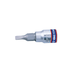 KING TONY 1/4' 7x1.2mm Slotted Bit Socket 37mm