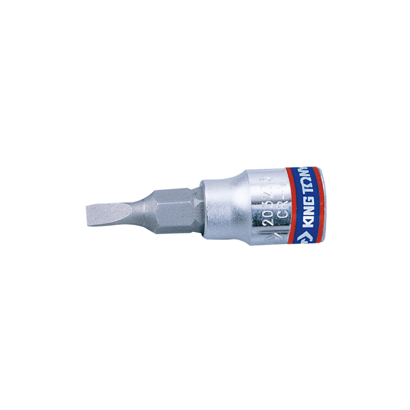 KING TONY 1/4' 7x1.2mm Slotted Bit Socket 37mm KING TONY 1/4' 7x1.2mm Slotted Bit Socket 37mm