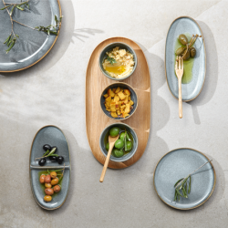 Aperitif Oval Plate 20x10cm Denim – Saisons