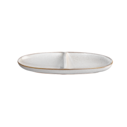 Aperitif Oval Plate 2 Sections 20x10cm Areia – Saisons