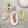 Aperitif Oval Plate 2 Sections 20x10cm Areia – Saisons
