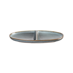 Aperitif Oval Plate 2 Sections 20x10cm Denim – Saisons