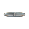 Aperitif Oval Plate 2 Sections 20x10cm Denim – Saisons
