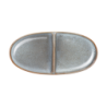 Aperitif Oval Plate 2 Sections 20x10cm Denim – Saisons