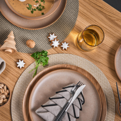 Plate ᴓ26,5cm Almond - Saisons