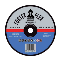 Disco de Corte Aço Inoxidável 125 x 3 x 22 mm FORTEX
