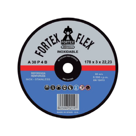 Disco de Corte Aço Inoxidável 125 x 3 x 22 mm FORTEX