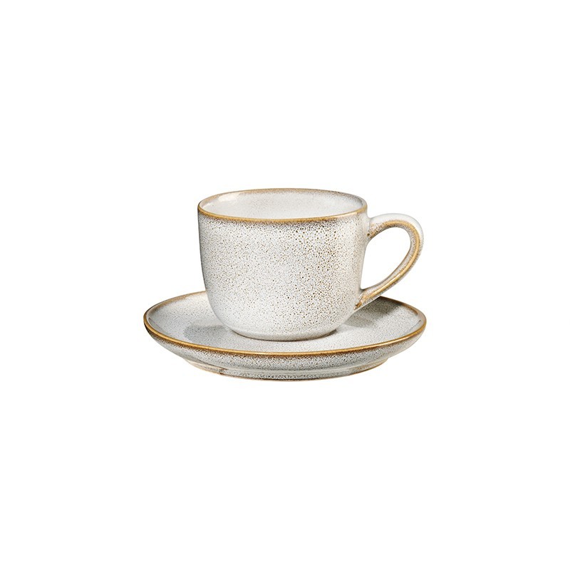 Chávena Expresso com Pires 90ml Areia – Saisons Chávena Expresso com Pires 90ml Areia – Saisons