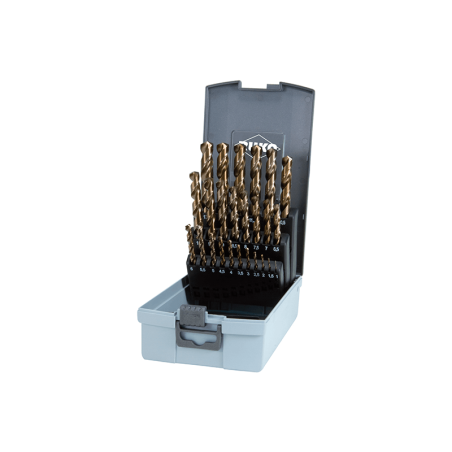 RUKO Set Of 25 Spiral Bits DIN 338 Tipo VA, HSSE-Co RUKO