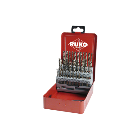 RUKO Set Of 50 Spiral Bits DIN 338 Tipo VA, HSSE-Co RUKO