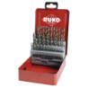 RUKO Set Of 50 Spiral Bits DIN 338 Tipo VA, HSSE-Co RUKO