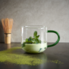 Caneca Vidro 400ml com Pega Verde - Coppa Glass