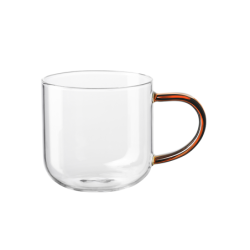 Caneca Vidro 400ml com Pega Castanho - Coppa Glass