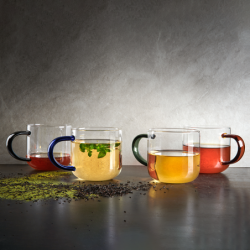 Caneca Vidro 400ml com Pega Castanho - Coppa Glass