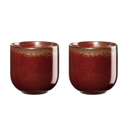 Set of 2 Teacups 200ml – Coppa Rusty Red