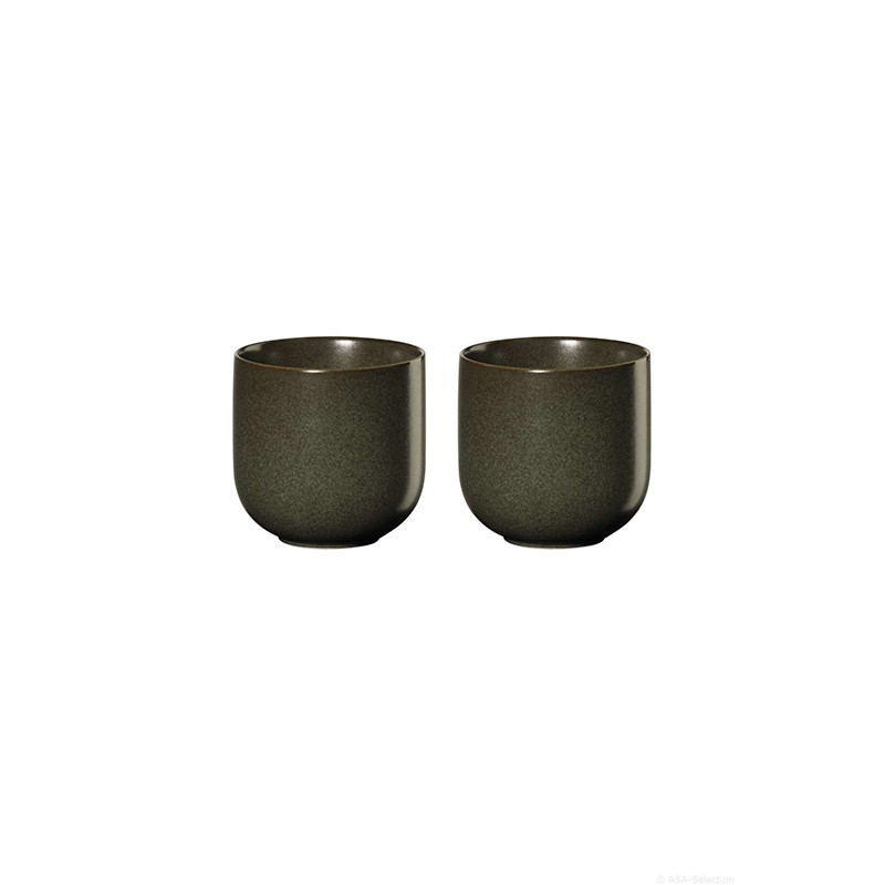 Conjunto de 2 Copos de Chá 200ml Verde – Coppa Nori Conjunto de 2 Copos de Chá 200ml Verde – Coppa Nori