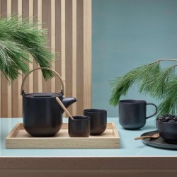 Teapot with Wooden Handle 600ml – Coppa Kuro