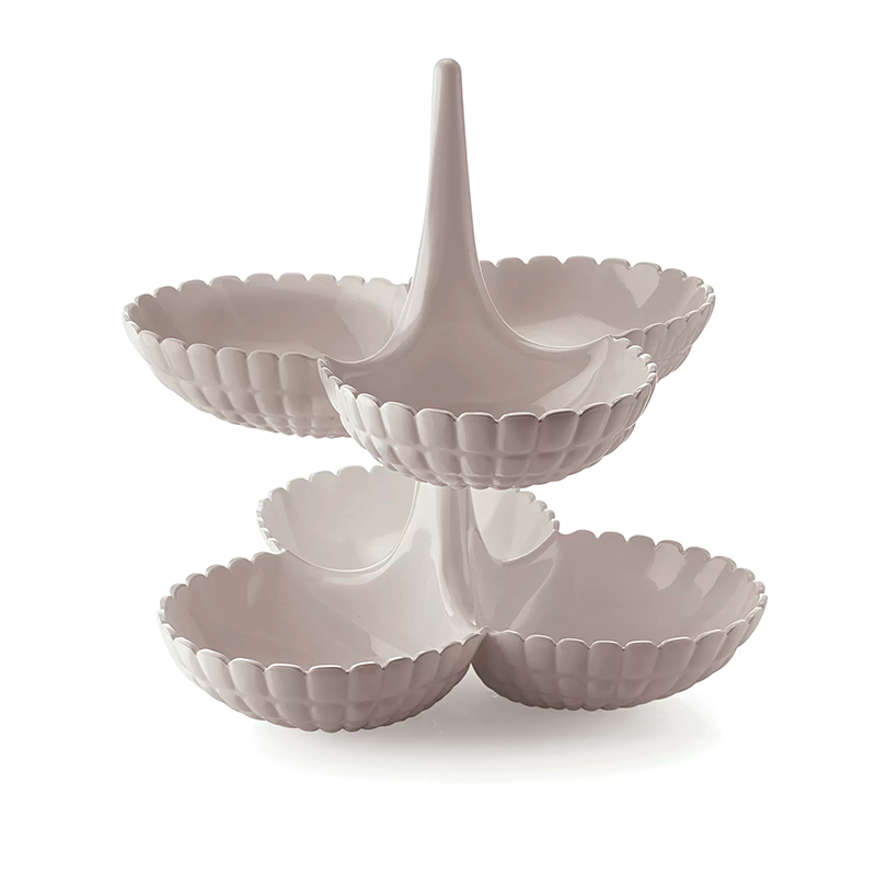 Set of 2 Hors d’Oeuvres Dish Taupe - Tiffany