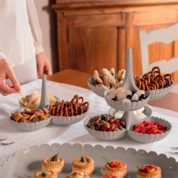 CONJ. DE 2 PRATO PARA APERITIVOS 'TIFFAN