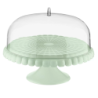 Cake Stand with Dome Mauve Green - Tiffany