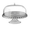 Prato para Bolo com Pé e Campânula Cinza Ø36cm - Tiffany