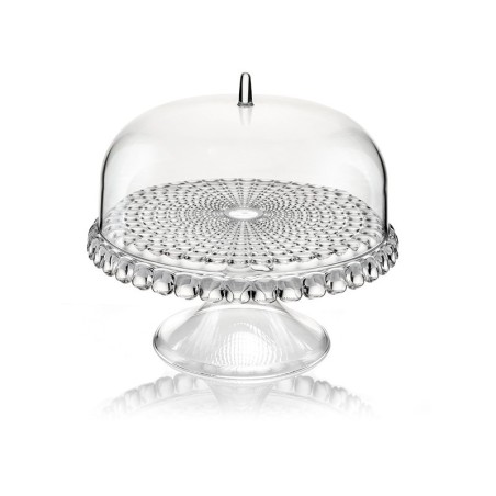 Prato para Bolo com Pé e Campânula Transparente Ø30cm - Tiffany