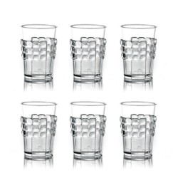 Juego de 6 Portavasos Transparente - Tiffany