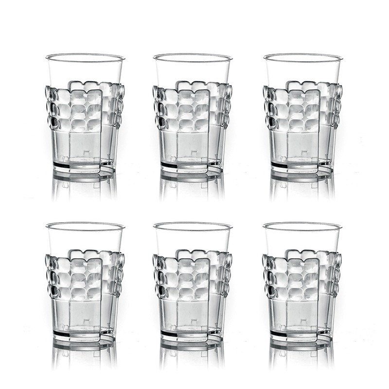 Juego de 6 Portavasos Transparente - Tiffany