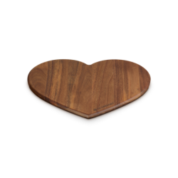 Acacia Wood Heart Tray 33cm - L'Amour
