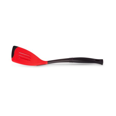 Professional Silicone Edge Slotted Turner Cerise