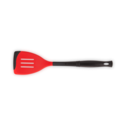 Professional Silicone Edge Slotted Turner Cerise