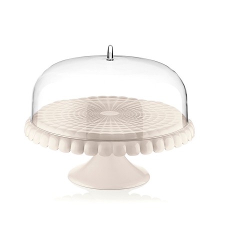 Prato para Bolo com Campânula Branco Leite - Tiffany