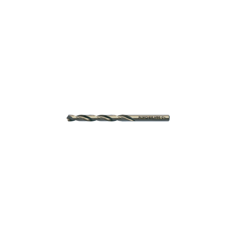 Broca Guía HSSE-Co 5, Rectificada Ø 6,35 x 102,0mm Y Con Split Point Según DIN 1412 C RUKO Broca Guía HSSE-Co 5, Rectificada Ø 6,35 x 102,0mm Y Con Split Point Según DIN 1412 C RUKO