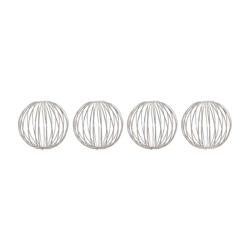 Conjunto de 4 Bolas Prata ø6cm - Deko Conjunto de 4 Bolas Prata ø6cm - Deko