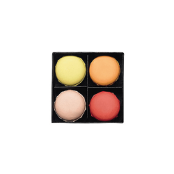set of 4 macaron, vanilla & fruit *d. 4