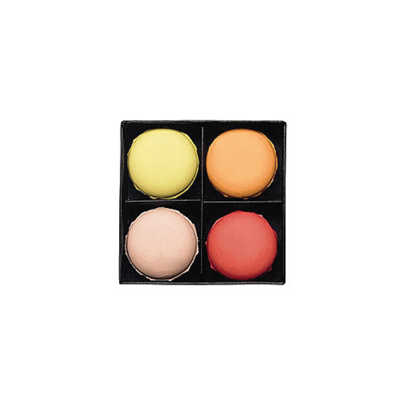 set of 4 macaron, vanilla & fruit *d. 4