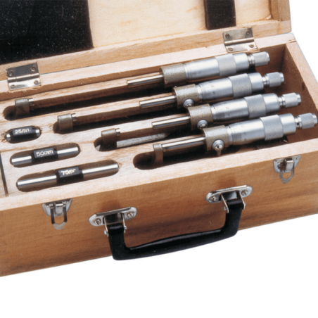 GDM Micrometer Set 0-100mm with 4 Micrometers