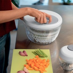 Salad Spinner with Lid Ø26cm White - Spin&Store