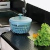 Salad Spinner with Lid Ø26cm Matt Blue - Spin&Store