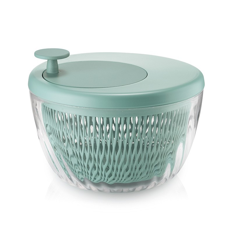 Salad Spinner with Lid Ø26cm Green - Spin&Store