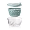 Salad Spinner with Lid Ø26cm Green - Spin&Store