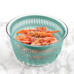 Salad Spinner with Lid Ø26cm Green - Spin&Store