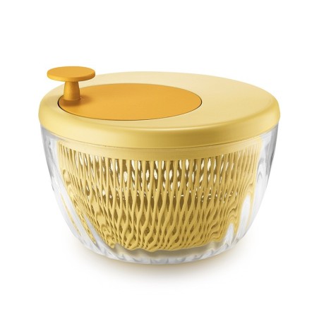 Salad Spinner with Lid Ø26cm Yellow - Spin&Store