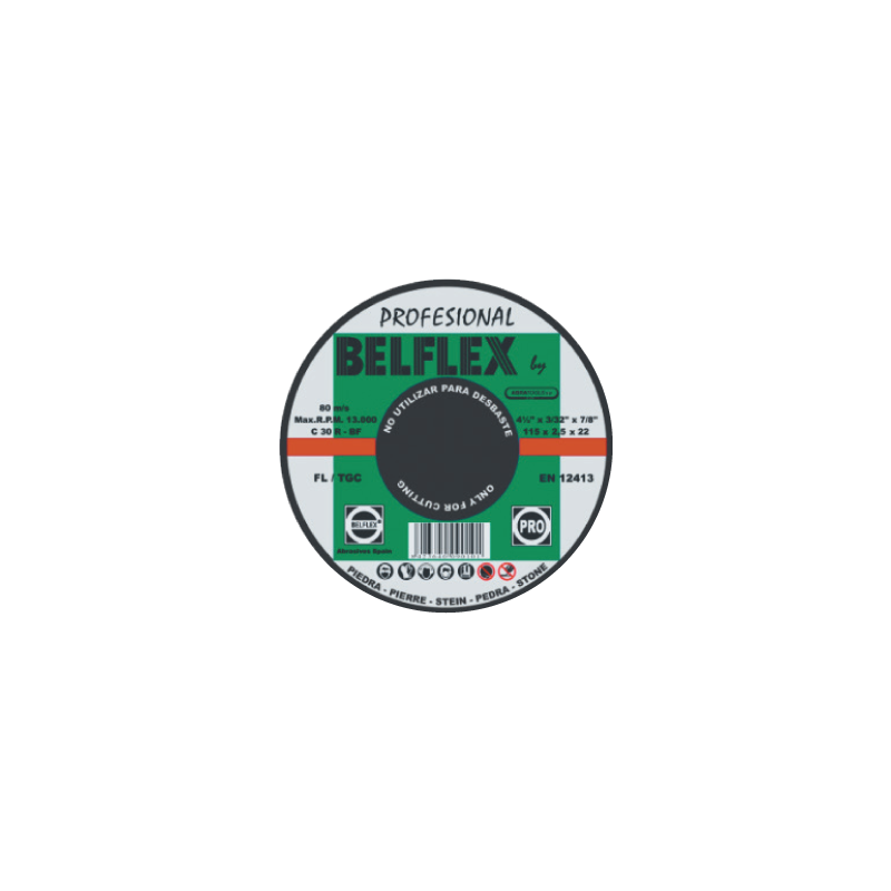 Disco de Corte Pedra 178 x 3 x 22 mm BELFLEX
